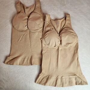 Camishaper Lot Of 2 Biege Tank Style Size XL
